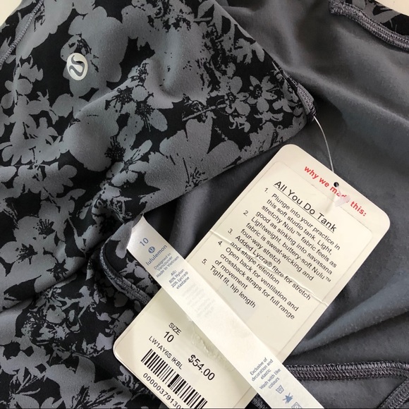 NWT LULULEMON All you do Tank” Sz 10 - Picture 5 of 5